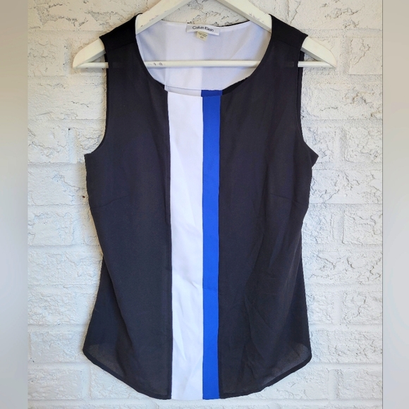 Black, White & Blue Sleeveless - Picture 1 of 4